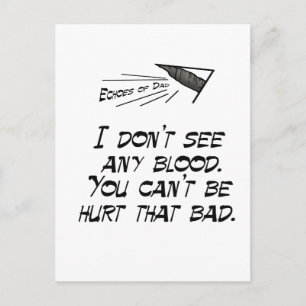 Carte Postale Ne vois pas de sang