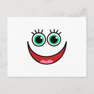 Carte Postale Ne vous inquiétez pas être heureux visage de dessi