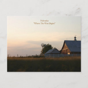 Carte Postale Nebraska"Où commence l'Occident"
