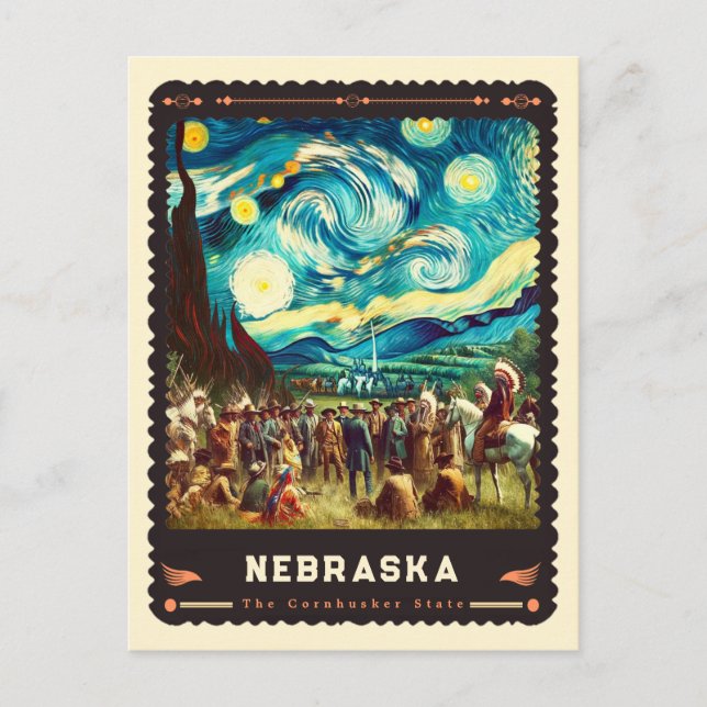 Carte Postale Nebraska | Vincent Van Gogh inspiré (Devant)