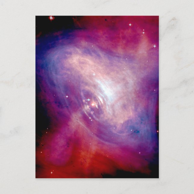 Carte Postale Nebula de crabe Espace de la NASA (Devant)