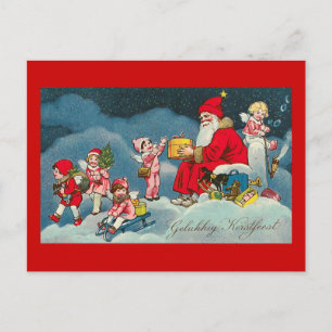 Carte postale néerlandaise vintage de "Gelukkig