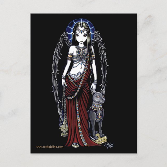 Carte postale Nefertari Egyptian Bastet Goddess An (Devant)