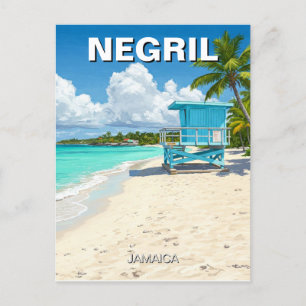 Carte Postale Negril Jamaica Beach Lifeguard Shack