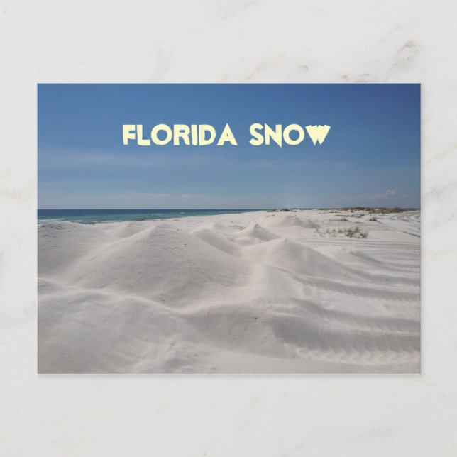 Carte Postale Neige de Floride (Devant)