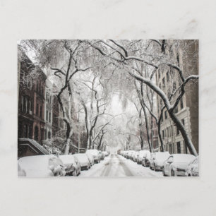 Carte Postale Neige urbaine de Noël à Brooklyn NY