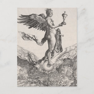 Carte Postale Nemesis, gravure par Albrecht Durer