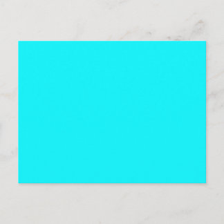 Carte Postale Neon Aqua clair solide
