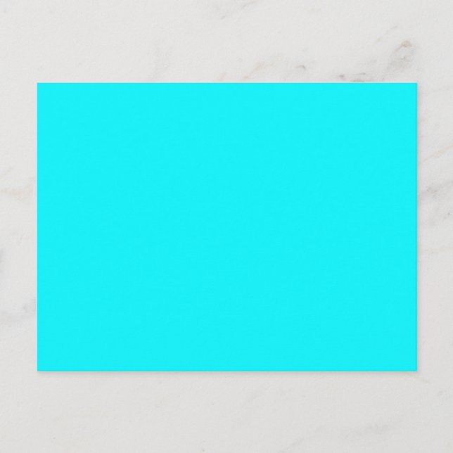 Carte Postale Neon Aqua clair solide (Devant)