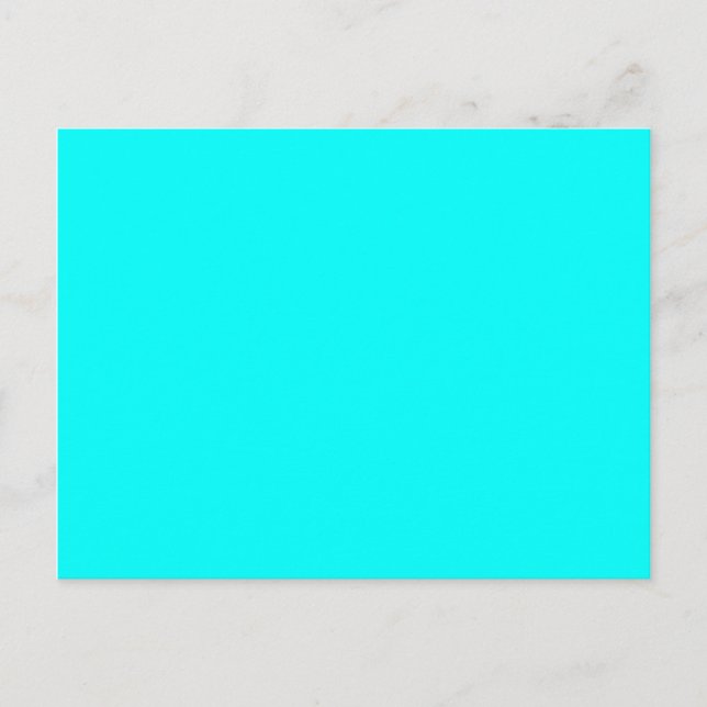 Carte Postale Neon Blue Turquoise Lumière brillant Mode Couleur  (Devant)