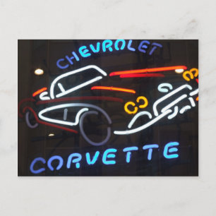 Carte Postale Neon Corvette