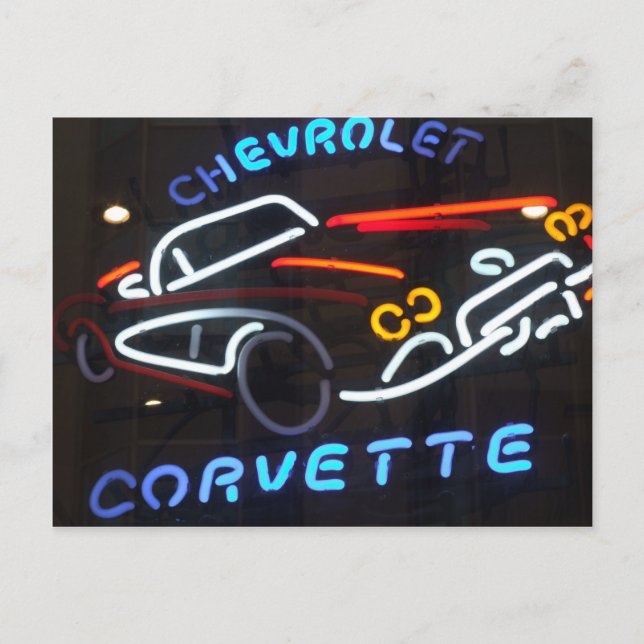 Carte Postale Neon Corvette (Devant)