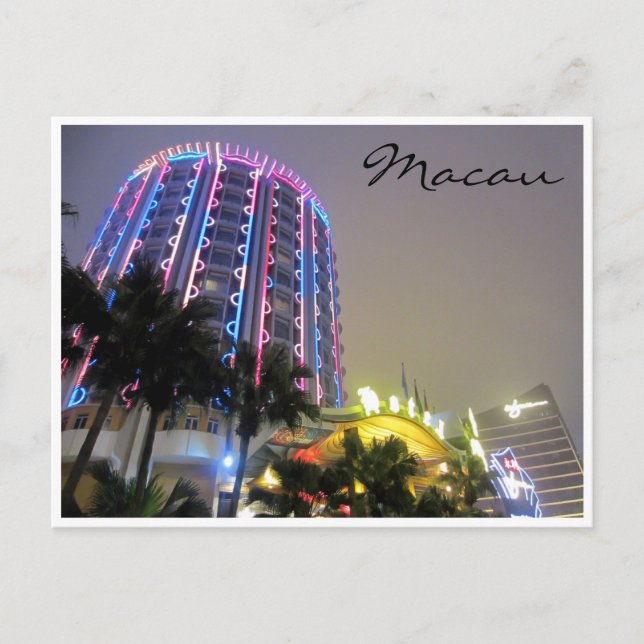 Carte Postale néon du casino (Devant)