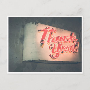 Carte Postale Neon Merci
