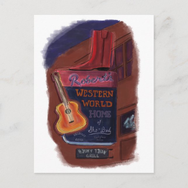 Carte Postale Neon on Broadway Nashville Tennessee - Postcard (Devant)