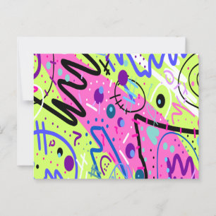 Carte Postale Neon Sentiments Art Abstrait