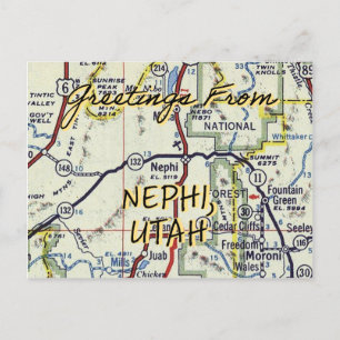 Carte Postale Nephi UT Vintage