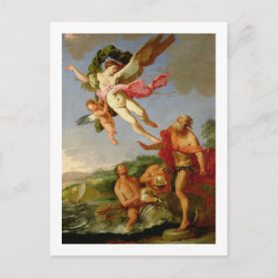 Carte Postale Neptune Poursuivre Coronis, 1665-70 (huile sur toi