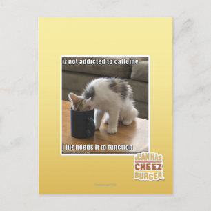 Carte Postale N'est pas accro à la caféine