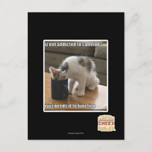 Carte Postale N'est pas accro à la caféine