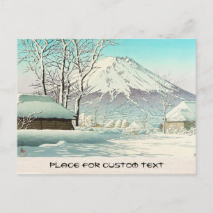 Carte Postale Nettoyage après neige à Oshiono Hasui Kawase