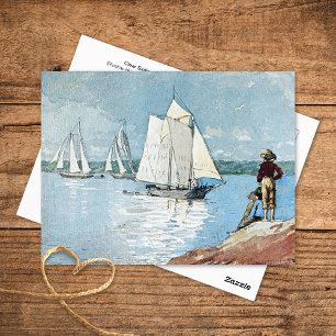 Carte Postale Nettoyer les voiliers Winslow Homer