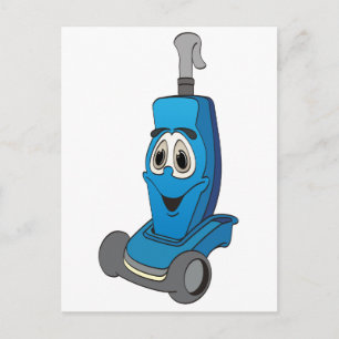 Carte Postale Nettoyeur de vide bleu
