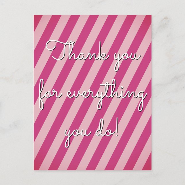 Carte Postale Nettoyez "le Merci pour tout ce que vous faites !" (Devant)