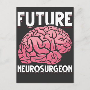 Carte Postale Neurochirurgien Étudiant Funky Cerveau Neuro Chiru
