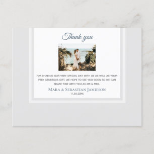 Carte Postale ~ Neutral Générique AP9 Élégant Merci de mariage