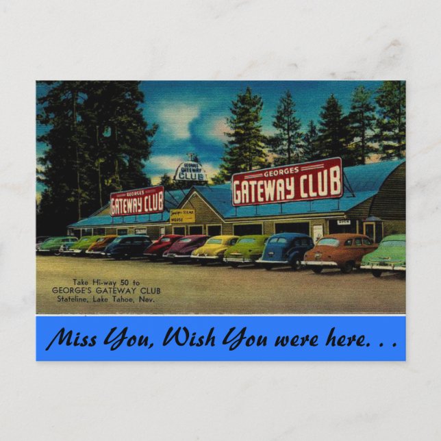 Carte Postale Nevada, George's Gateway Club, Lake Tahoe (Devant)