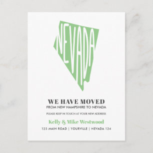 Carte Postale NEVADA Nous avons déménagé Nouvelle adresse Nouvea