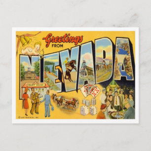 Carte Postale Nevada Salutations des États