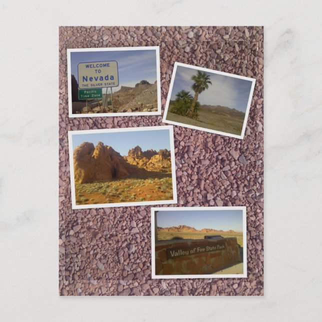 Carte Postale Nevada - Vallée du feu - Collage du désert (Devant)