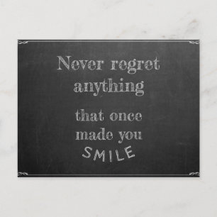 Carte Postale Never récet anything