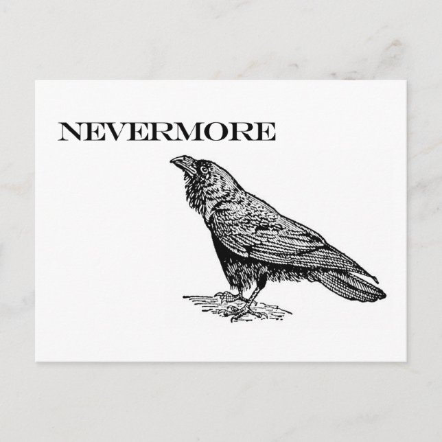 Carte Postale Nevermore Raven (Devant)