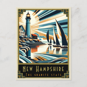 Carte Postale New Hampshire   Art déco