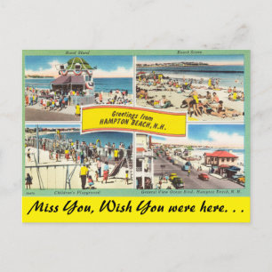 Carte Postale New Hampshire, Bonjour à Hampton Beach