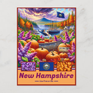 Carte Postale New Hampshire Charme Merveilles Pittoresques