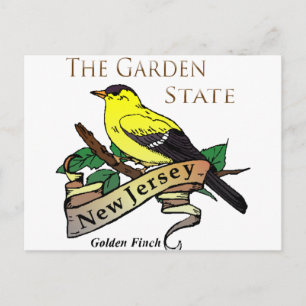 Carte Postale New Jersey Garden State Golden Finch