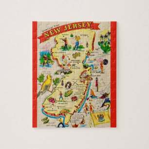Carte postale New Jersey Jigsaw Puzzle