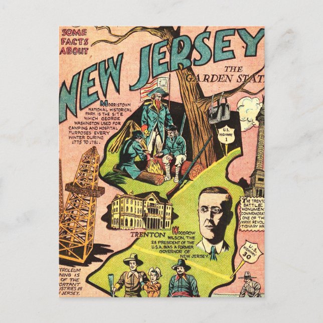 Carte Postale New Jersey the Garden State (Devant)