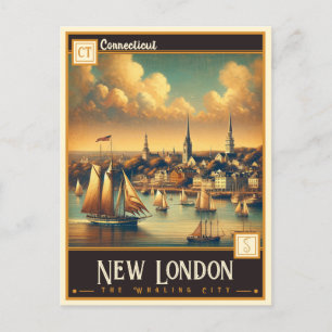 Carte Postale New London, Connecticut   VINTAGE