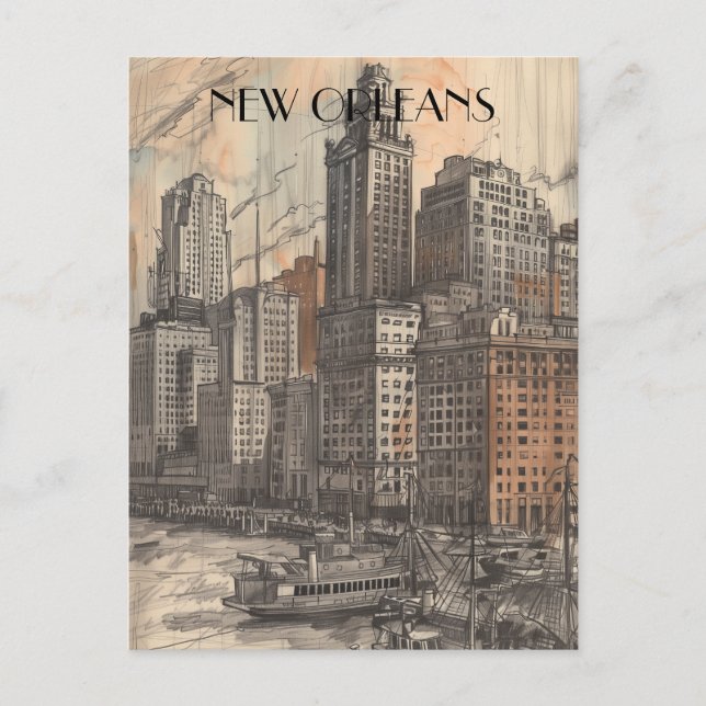 Carte Postale New Orleans Louisiane Travel (Devant)