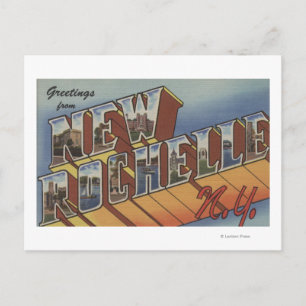 Carte Postale New Rochelle, New York - Scènes de grandes lettres