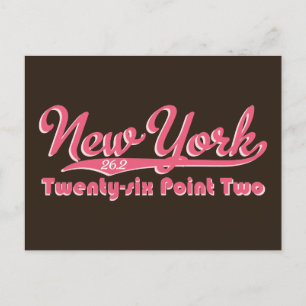 Carte postale New York 26.2 Marathon rose