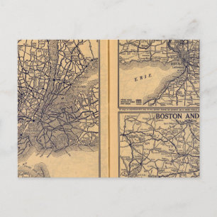 Carte Postale New York, Buffalo, Boston