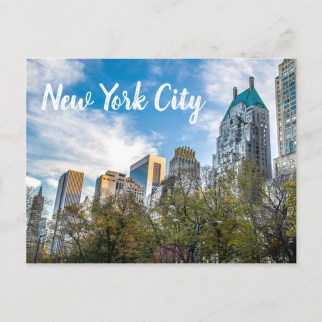 Carte Postale New York City Central Park South (Devant)