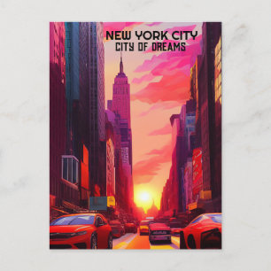 CARTE POSTALE NEW YORK CITY CITY DREAMS ART POSTCARD