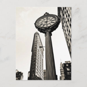Carte Postale New York City - Flatiron Building and Clock